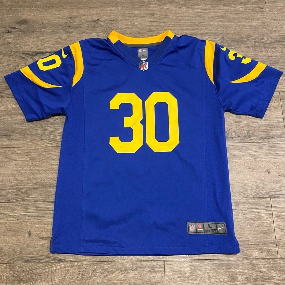 NFL Team Apparel/Youth Size L Gurley ll #30 Los Angeles Rams Jersey NWOT RARE​​​ - Picture 3 of 3